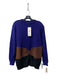 Mondi Size estimated M Purple, Brown, Black Mohair Blend Knit Crew Neck Sweater Purple, Brown, Black / estimated M