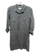 Michael Stars Size S Gray Linen White stitching Half Button Pockets Dress Gray / S