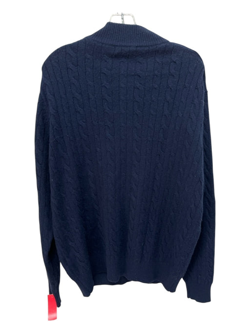 Peter Millar AS IS Size L Blue Wool & Cashmere Blend Cable Knit Men's Sweater L