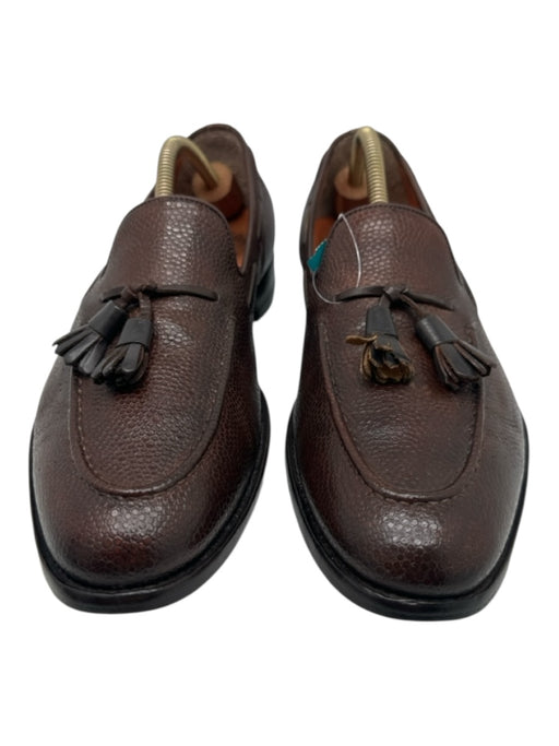 Santoni Shoe Size 9.5 AS IS Brown Leather Solid Dress Men's Shoes 9.5