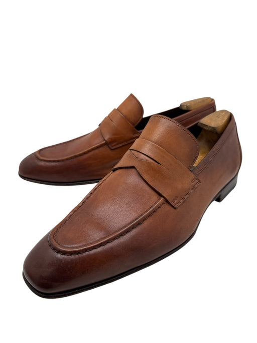 Santoni Shoe Size 9.5 Brown Leather Solid Men's Shoes Brown / 9.5