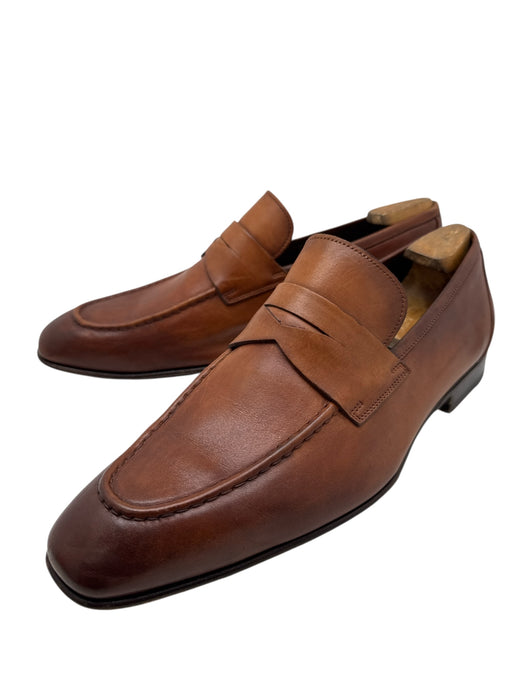 Santoni Shoe Size 9.5 Brown Leather Solid Men's Shoes Brown / 9.5