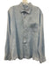 Peter Millar Size L Light blue Linen Solid Button Up Men's Long Sleeve Shirt Light blue / L