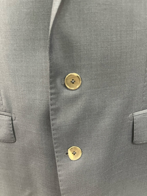 Peter Millar Navy Blue Wool Solid 2 Button Men's Suit Navy Blue / 42