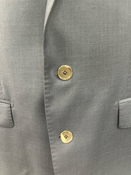 Peter Millar Navy Blue Wool Solid 2 Button Men's Suit Navy Blue / 42