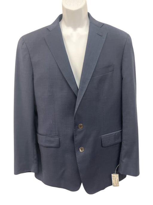 Peter Millar Navy Blue Wool Solid 2 Button Men's Suit Navy Blue / 42