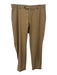 Miller Brothers Size 35 Tan Wool Blend Solid Dress Cuffed Men's Pants Tan / 35