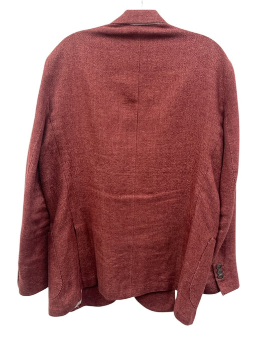 Miller Brothers Red Wool Blend Solid 2 Button Men's Blazer Red / 54