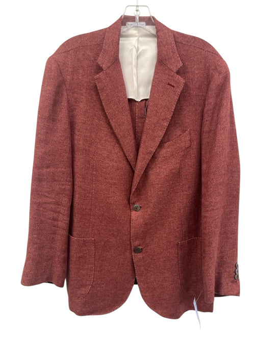 Miller Brothers Red Wool Blend Solid 2 Button Men's Blazer Red / 54