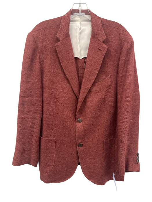 Miller Brothers Red Wool Blend Solid 2 Button Men's Blazer Red / 54