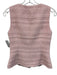 Milly Size Small Pink Polyester Button Front Boucle Darted Vest Pink / Small