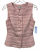 Milly Size Small Pink Polyester Button Front Boucle Darted Vest Pink / Small