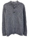 Peter Millar Size L Blue & White Wool Blend Knit Quarter Button Men's Sweater Blue & White / L