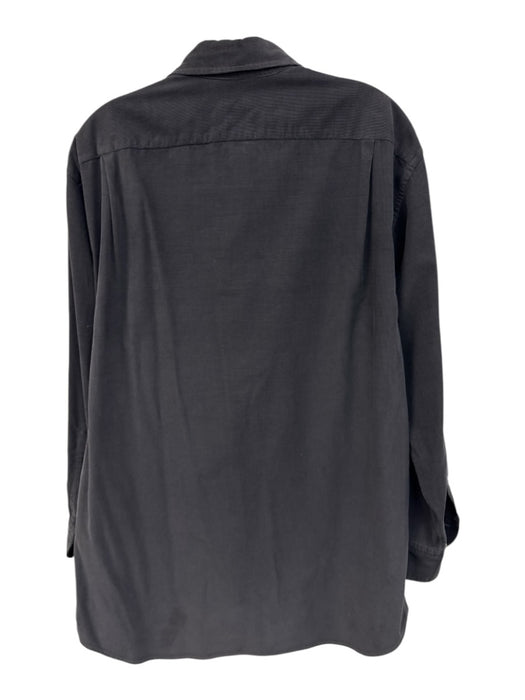 Stenstroms Size L Black Cotton Cordouroy Button Up Men's Long Sleeve Shirt Black / L