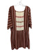 Ace & Jig Size M Brown, Pink, Multi Cotton Striped Metalic Threading Dress Brown, Pink, Multi / M