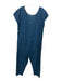Ace & Jig Size S Blue Cotton Striped Short Sleeve Jumpsuit Dress Blue / S