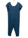 Ace & Jig Size S Blue Cotton Striped Short Sleeve Jumpsuit Dress Blue / S