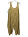 Ilana Kohn Size XS Yellow Cotton & Linen Sleeveless Wide Leg Jumpsuit Dress Yellow / XS
