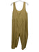 Ilana Kohn Size XS Yellow Cotton & Linen Sleeveless Wide Leg Jumpsuit Dress Yellow / XS