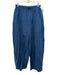 Ilana Kohn Size M Blue Linen Elastic Waist Wide Leg Pants Blue / M