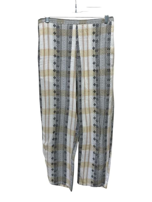 Ace & Jig Size S White, Beige, Multi Cotton Geometric Print Elastic Waist Pants White, Beige, Multi / S