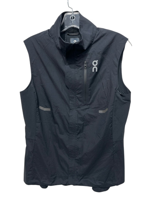 On Cloud Size S Black Polyamide Zip Up Pockets Perforated Vest Black / S