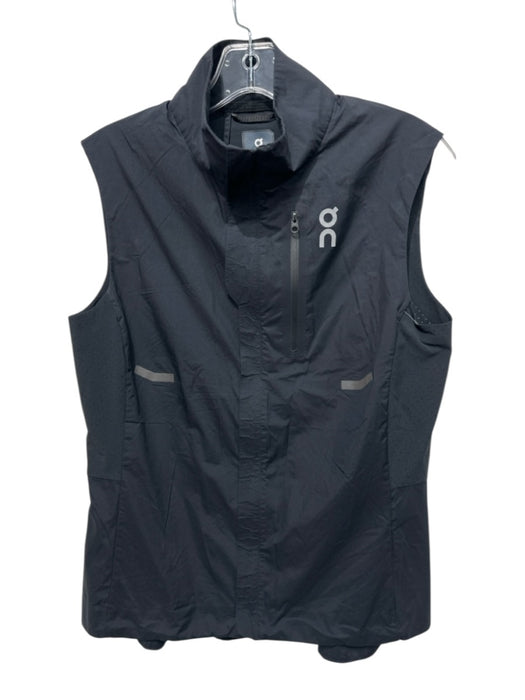 On Cloud Size S Black Polyamide Zip Up Pockets Perforated Vest Black / S