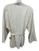 Rodebjer Size XS Ivory Silk One Button Wrap Tie Belt Textured Cardigan Ivory / XS