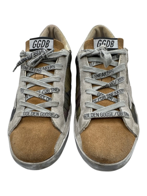Golden Goose Shoe Size 38 Green & Multi Textile Lace Up camo print Shoes Green & Multi / 38