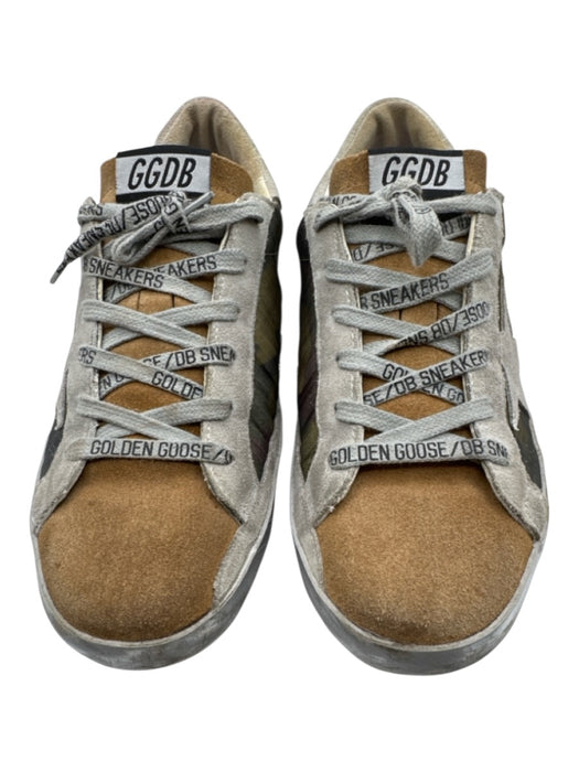 Golden Goose Shoe Size 38 Green & Multi Textile Lace Up camo print Shoes Green & Multi / 38