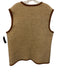 Alwero Size XXXXL Beige & Brown Wool V Neck Toggle Buttons Patch Pocket Vest Beige & Brown / XXXXL