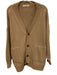 Monica Cordera Size Est L Beige Cotton Blend Knit Button Front Cardigan Sweater Beige / Est L