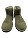 Ugg Shoe Size 6 Dusty Green Leather Upper Suede Logo Detail Ankle Boots Dusty Green / 6