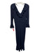 5a7 Cinq a Sept Size 10 Midnight Navy Polyester Blend 1/2 Bell Sleeve Maxi Dress Midnight Navy / 10