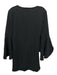 Trina Turk Size 4 Black Polyester Blend U Neck 3/4 Sleeve Flounce Wrist Dress Black / 4
