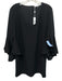 Trina Turk Size 4 Black Polyester Blend U Neck 3/4 Sleeve Flounce Wrist Dress Black / 4