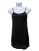 Fendi Jeans Size Est M Black Polyester Mesh Overlay Logo Spaghetti Strap Dress Black / Est M