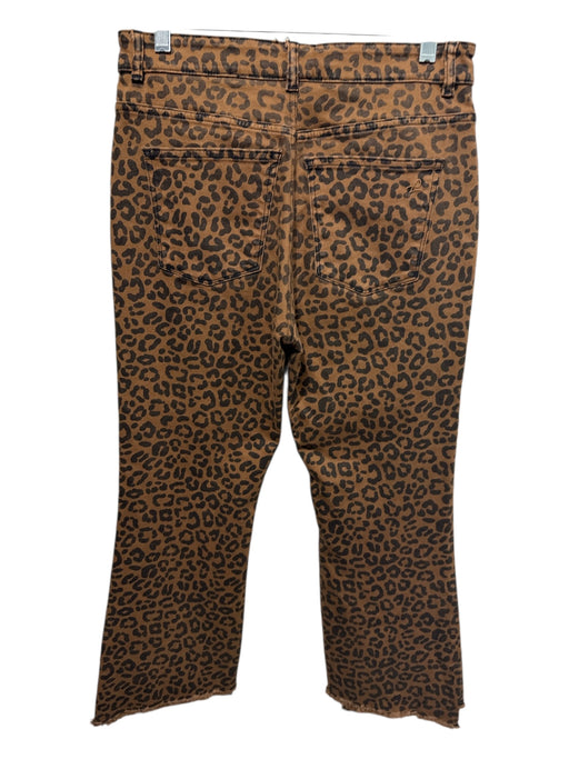 DL 1961 Size 31 Brown & Black Cotton Blend Denim zip fly Animal Print Jeans Brown & Black / 31