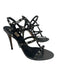 Valentino Shoe Size 39.5 Pewter Gunmetal Hardware Rockstud Strappy Sandals Pewter / 39.5