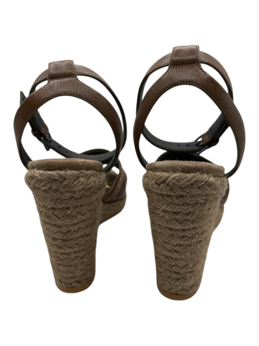 Brunello Cucinelli Shoe Size 39 Brown Leather Upper Raffia Monili Wedges Brown / 39