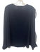 SeeByChloe Size 38 Navy Polyester Tie Neck Frilly Sleeves V Neck Top Navy / 38