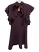 Cinq a Sept Size 6 Burgundy Triacetate Blend Tie Neck Keyhole Back Dress Burgundy / 6