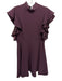 Cinq a Sept Size 6 Burgundy Triacetate Blend Tie Neck Keyhole Back Dress Burgundy / 6