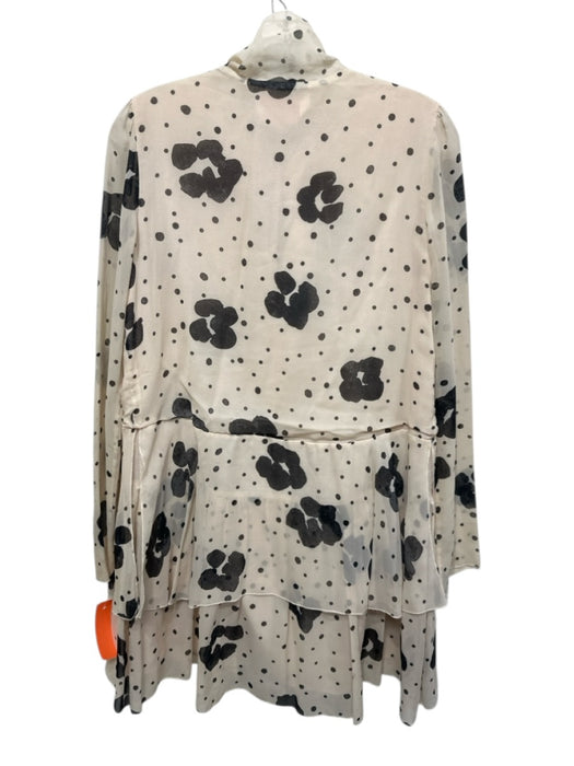 SeeByChloe Size 38 Blush Pink & Black Silk Polka Dots Floral Print Dress Blush Pink & Black / 38