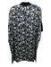 Rag & Bone Size XS Black & White Silk Floral Short Sleeve 1/4 Button Dress Black & White / XS