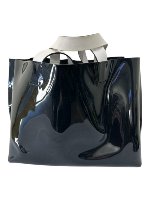 Valentino Garavani Black & White PVC Top Handle Pouch included Logo Tote Bag Black & White / M