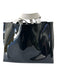 Valentino Garavani Black & White PVC Top Handle Pouch included Logo Tote Bag Black & White / M