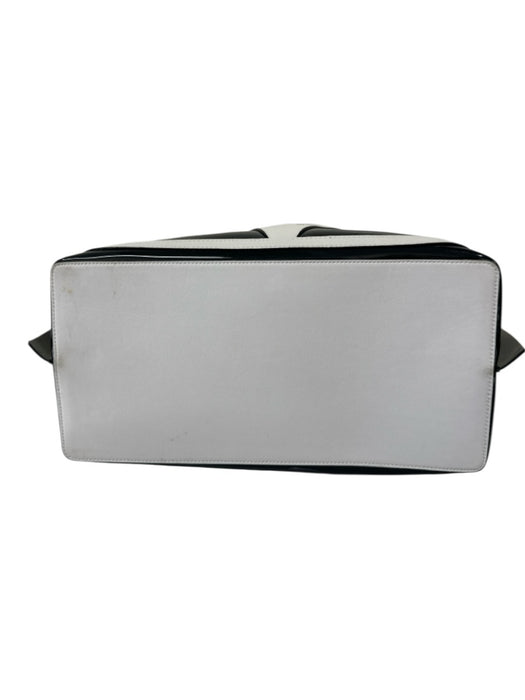 Valentino Garavani Black & White PVC Top Handle Pouch included Logo Tote Bag Black & White / M
