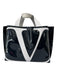 Valentino Garavani Black & White PVC Top Handle Pouch included Logo Tote Bag Black & White / M