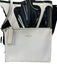 Valentino Garavani Black & White PVC Top Handle Pouch included Logo Tote Bag Black & White / M